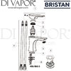 Bristan Hourglass Basin Mixer Clicker Waste Tap Spares